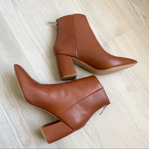 Steve Madden brown leather block heel ankle boots - Picture 12 of 14